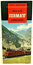 Vintage Brig-Visp Zermatt Gornergrat Switzerland Brochure Travel Tourist 1960