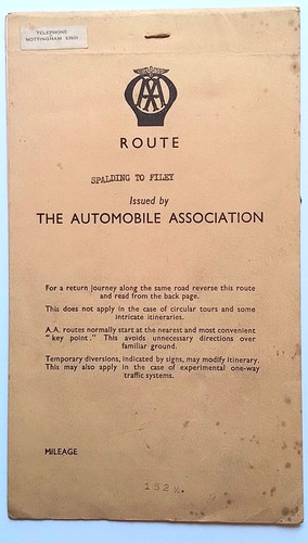 Vintage route plan spalding - route,