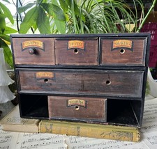 Vintage Wooden Apothecary