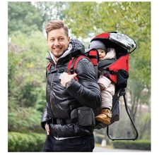 Baby Backpack Carrier for Hiking with Ergonomic Hip Seat Detachable Rain Cover