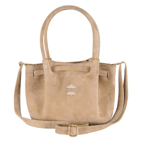 Women beige cow suede soft - beige,