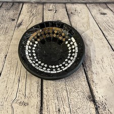 20cm Black Round Mosaic