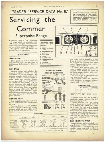 Commer superpoise mk1 truck - commer,