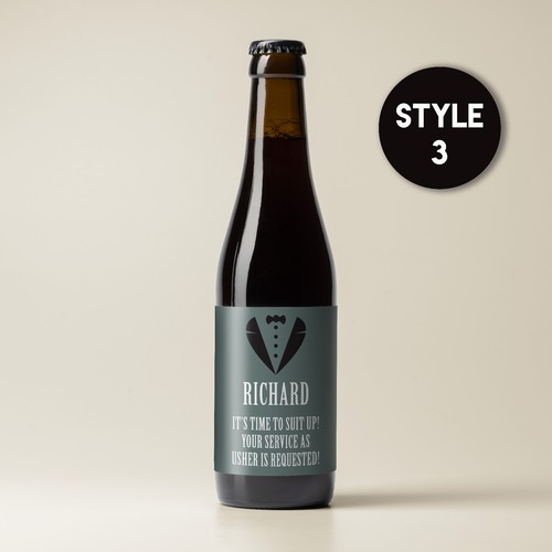 Personalised beer bottle - beer, label