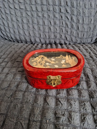 Vintage chinese red lacquered - vintage,