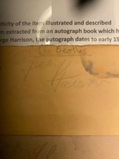 THE BEATLES GEORGE HARRISON  EARLY 1963 SIGNED ORIGINAL RARE