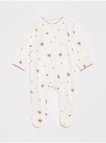 Tickled pink bow bear zip - pink,