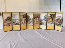 Korean Art Foldable Screen 8 Panel Decorative Table Screen