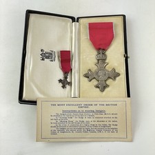 Cased King George VI MBE And Miniature Member Of The Order Of The British Empire