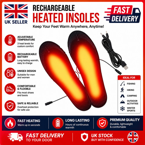 Electric heated insoles - heated,