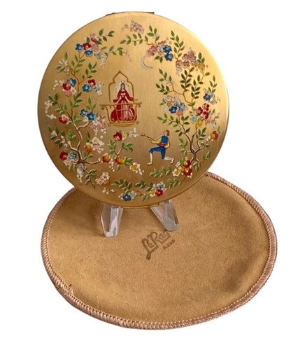 Vintage rage powder compact - le,