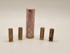Vintage Tangee Lipstick Brass Tube & 4 Mini Brass Avon Lipstick Tubes