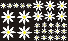 Large Daisy Flower Set - car sticker decal  graphic transfer camper retro art VW