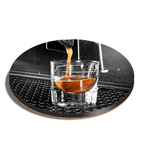 Round mdf coaster espresso - mdf,