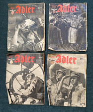 Original WW2 German Military Army Luftwaffe Adler Magazine Set - 1942/3 x 4 Mags