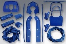 Lambretta Series 3 SX TV GP Body Rubber Pack Kit in BLUE 004580