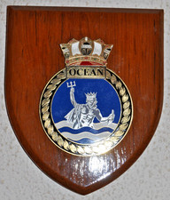 HMS Ocean wall shield plaque