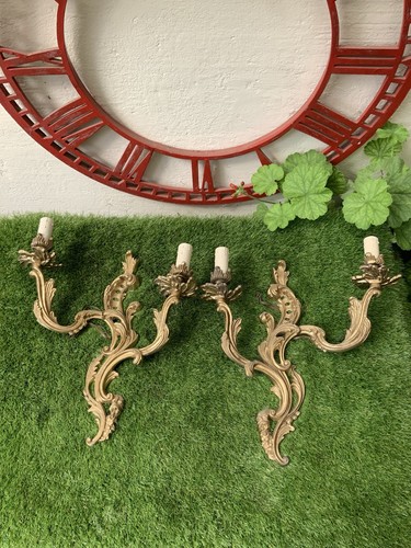 Vintage french brass wall - vintage,