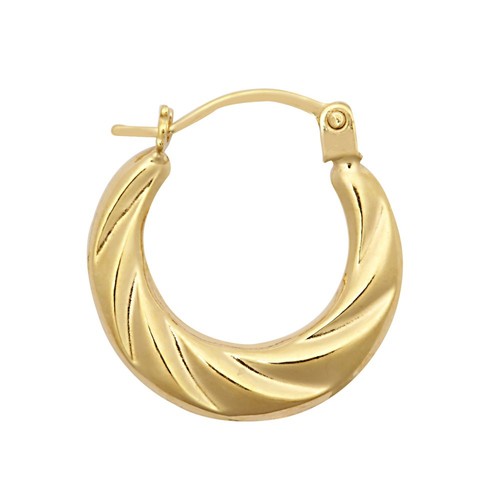 Creole earrings 9ct - 9ct, yellow