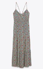 Zara viscose floral - viscose, maxi