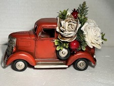 Red Metal Pickup Truck filled