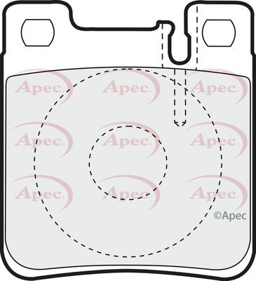 Apec rear brake pad - apec, set