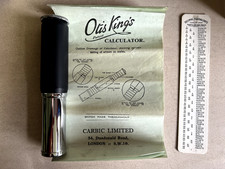 Late 1950's Otis King Model cylindrical slide rule calculator with original box