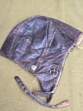 WWII German Luftwaffe Leather Flying Helmet