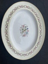 Mid Century Wedgewood Sandringham Pink W3510 Large Serving Platter Bone China