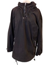 Pretty Green Black Anorak Jacket with Logo Drawstring Size M