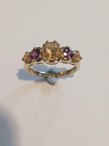 9ct yellow gold citrine and - yellow,