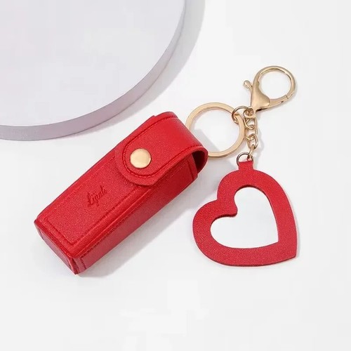 Leather mini lipstick bag - ,
