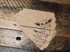 Baby Yoda - Gift Tags - Hand Printed - Made from 100% Recycled Paper &