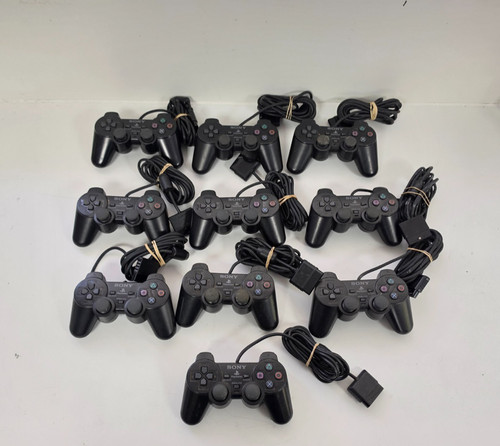 10x official ps2 controllers - official,