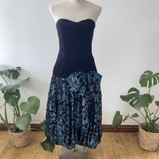 80s black velvet - black, metallic