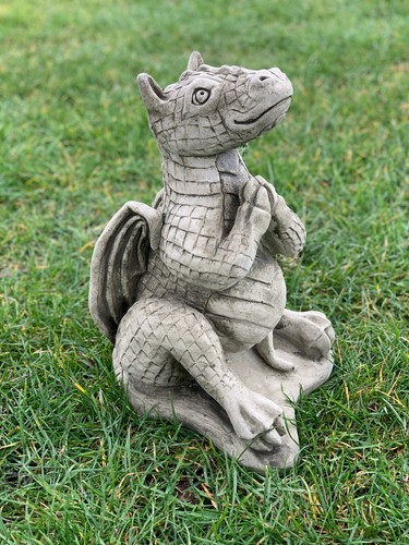 Concrete baby dragon figure