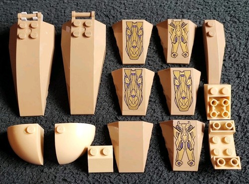 Lego wedge slopes curved tan - lego,