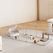 1.8m Long Dog Playpen Fence Kennel Pet Safe Whelping Cage Anti-jump Barrier Pen