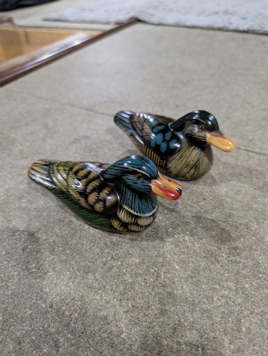 Pair vintage hand painted - hand,