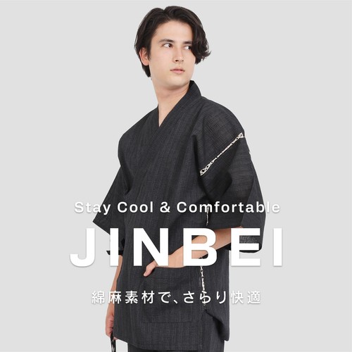 Men jinbei cotton - cotton, linen