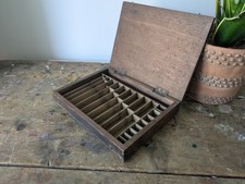Vintage Rule Case WOOD PRINTERS  LETTERPRESS TYPE TRAY Box Typesetting Printing