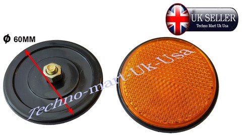 Reflectors round amber - reflectors,