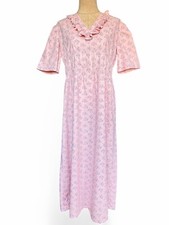 Vintage Dress Pink Cotton