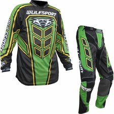 Adult motocross green kit set