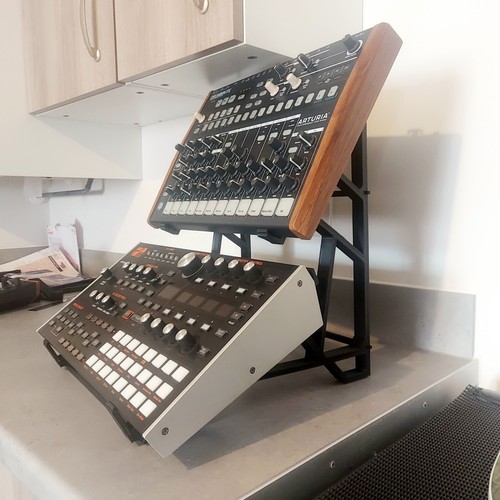 Two tier double desktop synth - two,