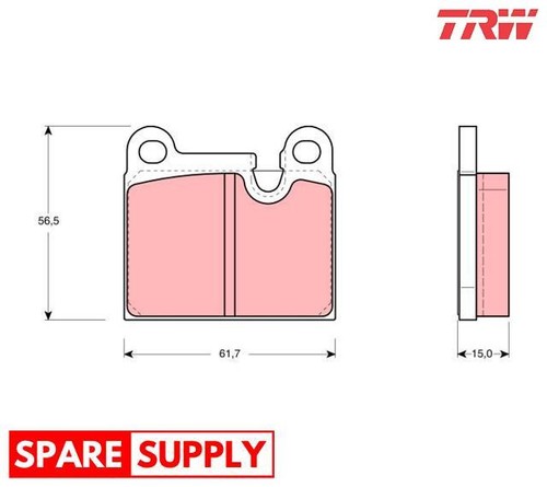 Brake pad set disc - pad, for