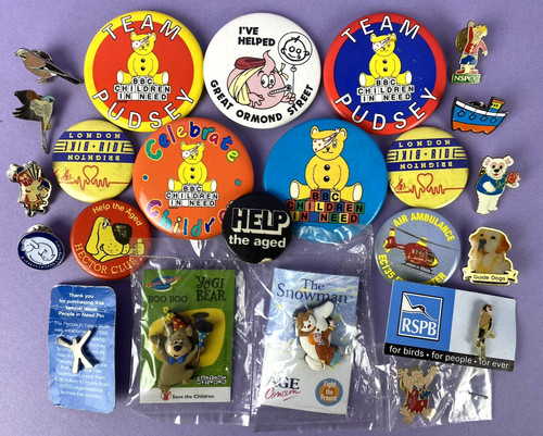 Lot charity pin badges - lot,