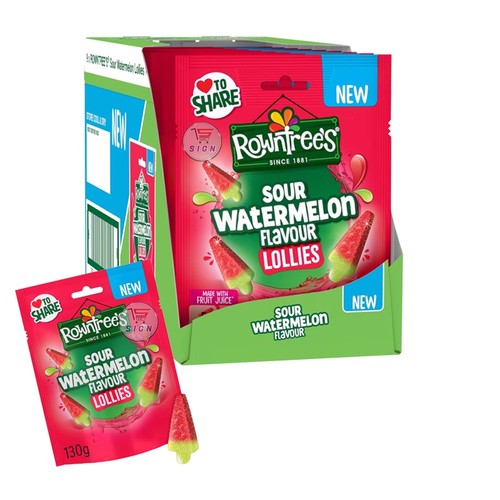 Sour watermelon lollies - sour,