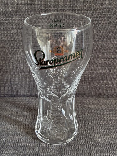 Staropramen beer pint glass - beer,