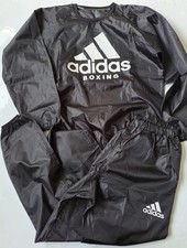 Sweat Suit Sauna Suit Exercise Gym Suit Shiny Nylon Wet Look Glanz L Adidas New 